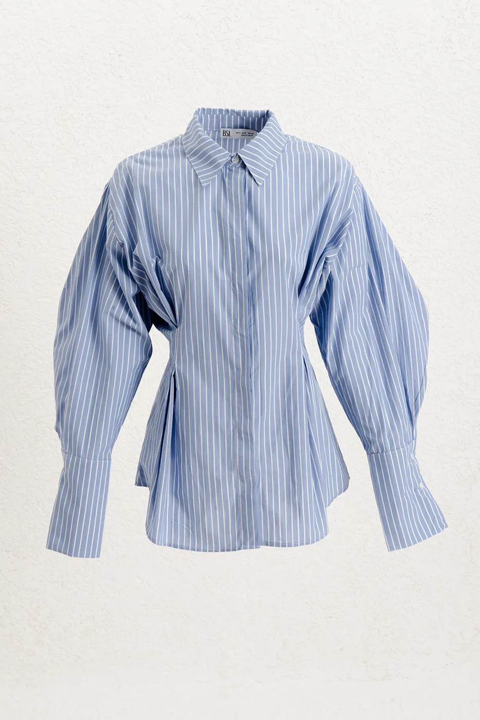 Bayan Mavi %100 Cotton Oversize Gömlek
