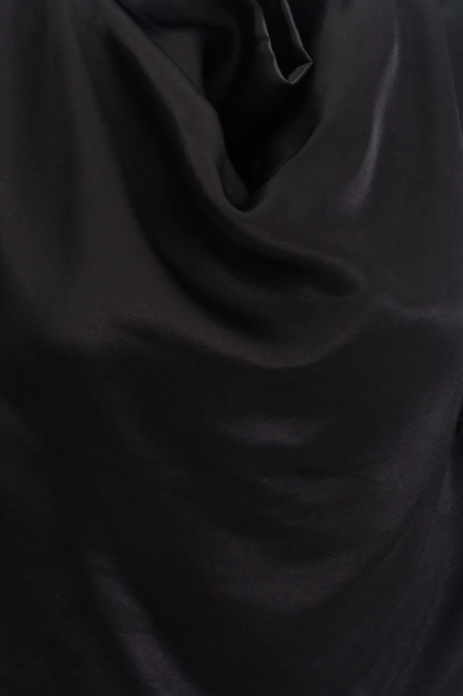 Bayan Siyah Degaje  Yakalı Saten Bluz