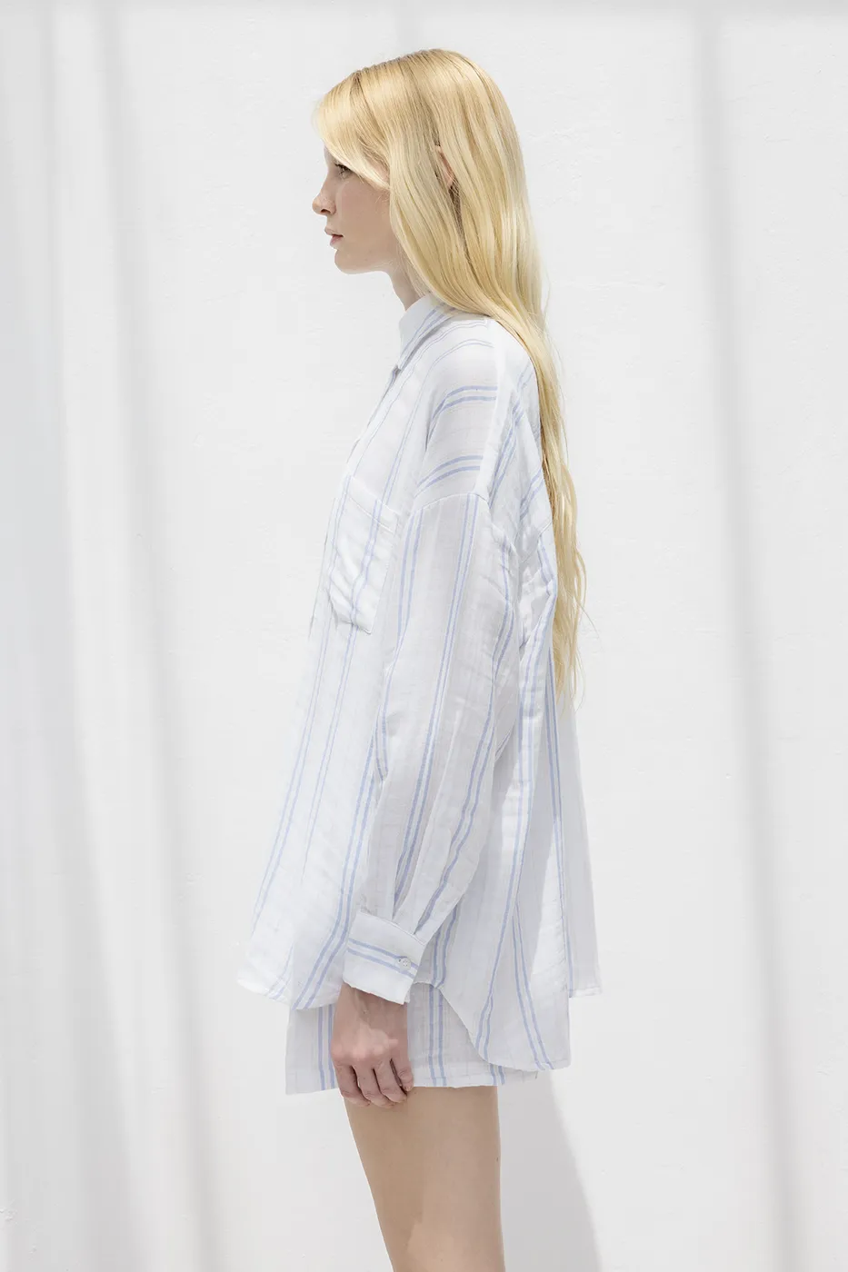 Bayan Beyaz %100 Cotton Oversize Gömlek