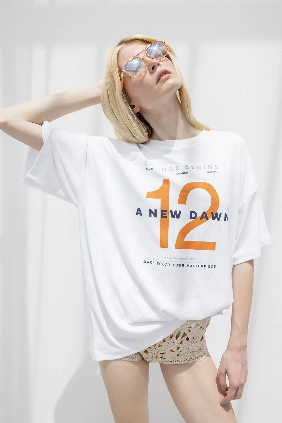 Bayan Beyaz Bsl diya tshirt