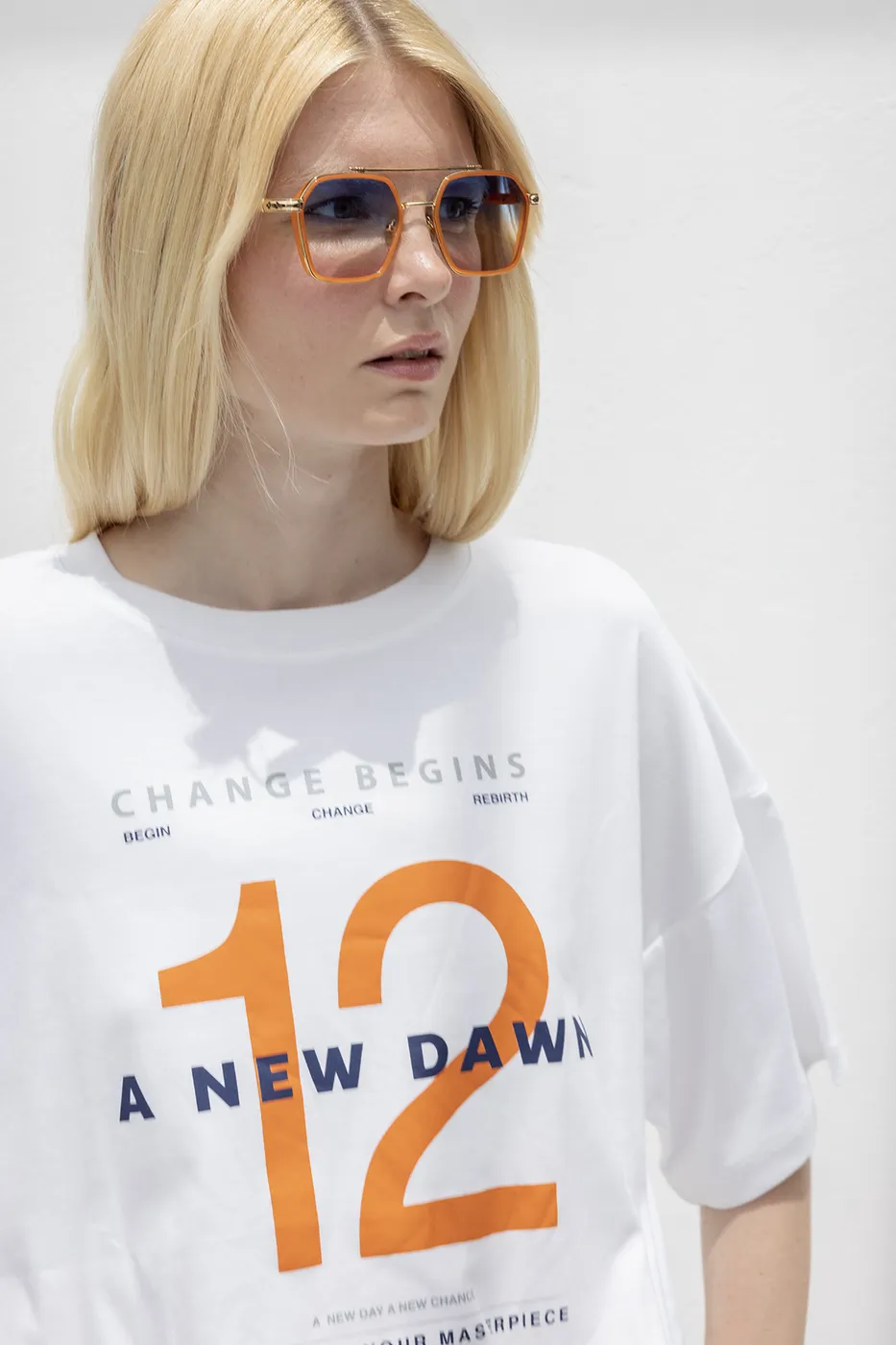 Bayan Beyaz Bsl diya tshirt