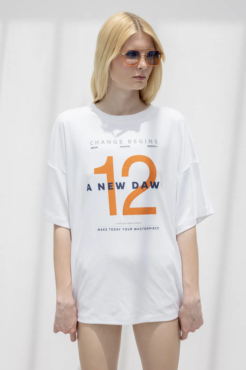 Bayan Beyaz Bsl diya tshirt