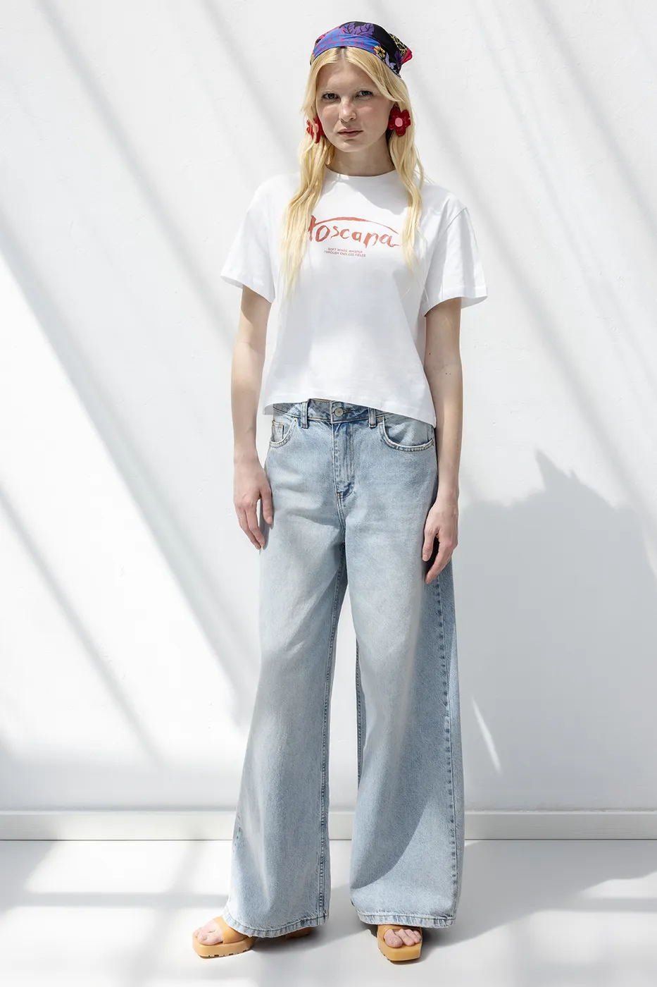 Bayan Beyaz Basic Baskılı Tshirt