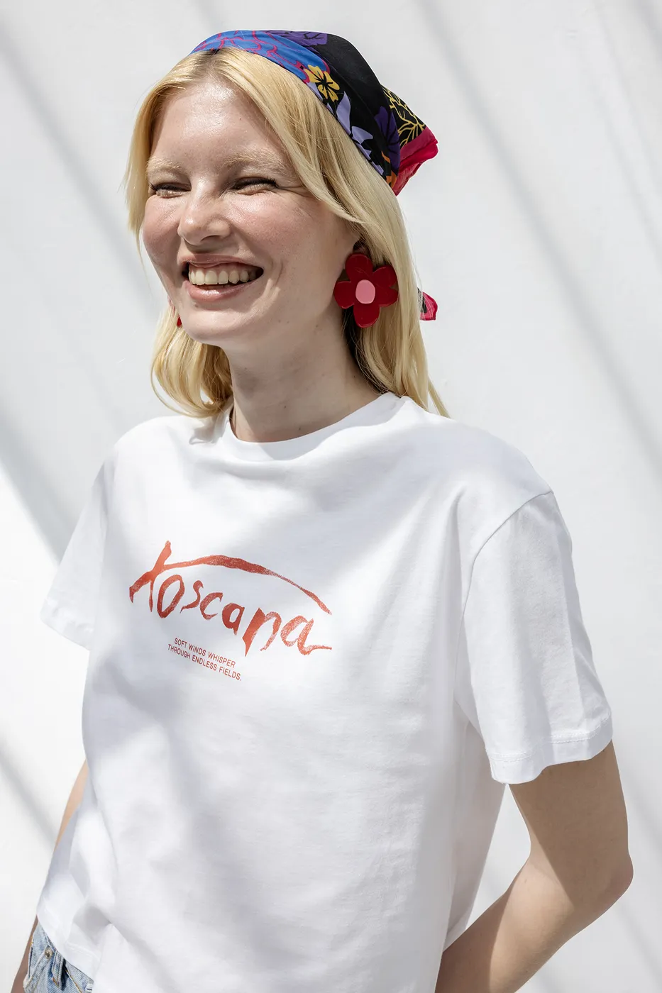 Bayan Beyaz Basic Baskılı Tshirt