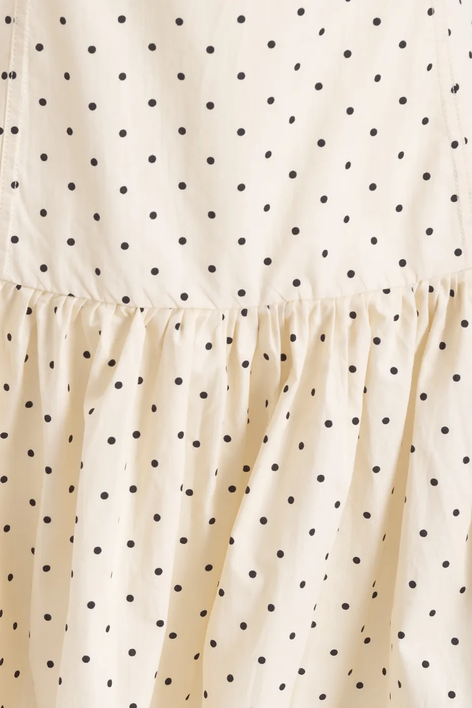 Bayan Ekru %100 Cotton  Büzgülü Mini Elbise