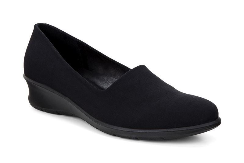 Felicia Black/Black Textile/Feather