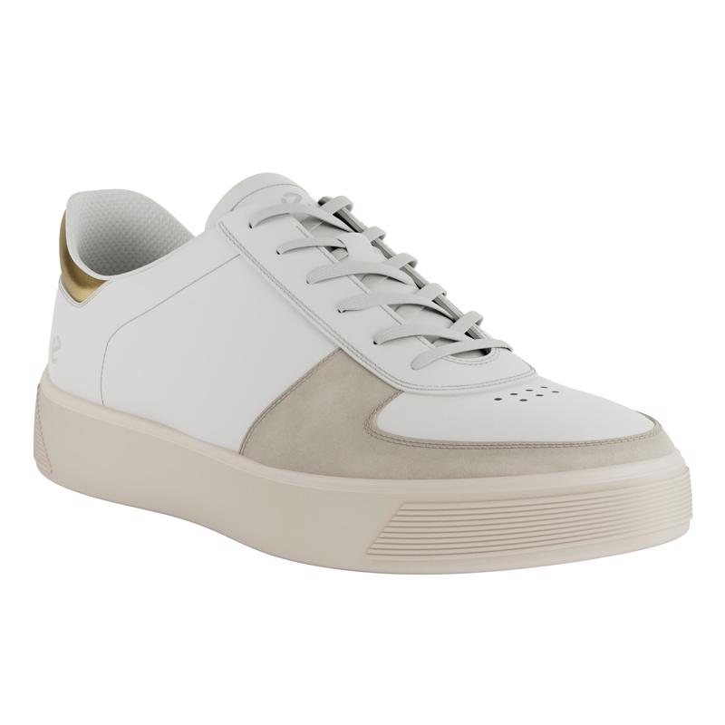 ECCO Street Tray Logo Sneaker Limestone