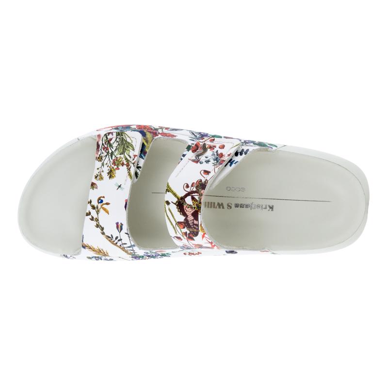 Ecco top floral sandals
