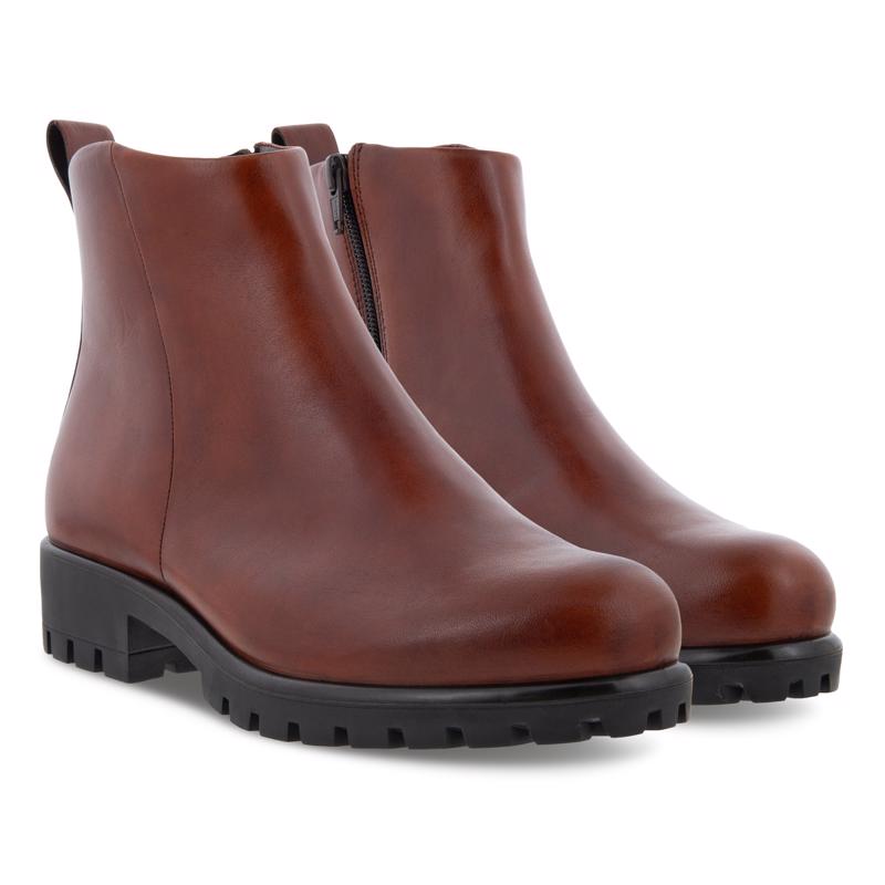 Ecco brown leather boots new arrivals