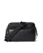 BLACK ECCO Camera Bag Pebbled Leather