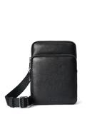 BLACK ECCO Flat Pouch Pebbled Leather