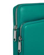 Green ECCO Flat Pouch Pebbled Leather