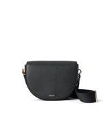 BLACK ECCO Saddle Bag Pebbled Leather