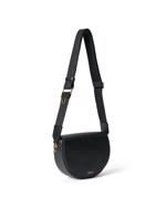 BLACK ECCO Saddle Bag Pebbled Leather