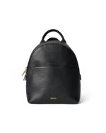 BLACK ECCO Round Pack S Pebbled Leather Bag