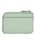 Green ECCO Card Case Zipped Pebbled Leather