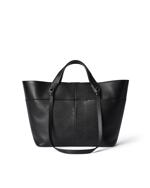 BLACK ECCO Tote M Pebbled Leather Bag