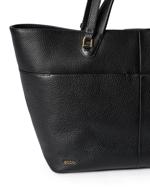 BLACK ECCO Tote M Pebbled Leather Bag