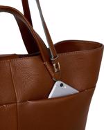 Brown ECCO Tote M Pebbled Leather