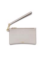 Beige ECCO Wristlet Pebbled Leather