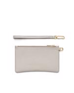 Beige ECCO Wristlet Pebbled Leather