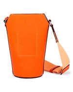 Orange ECCO Pot Bag Pebbled Leather Pop