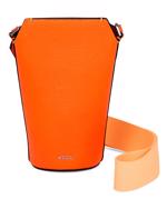 Orange ECCO Pot Bag Pebbled Leather Pop
