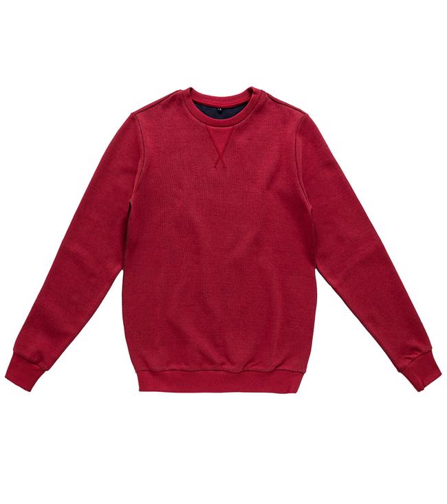 Bayan Bordo Villars Bisiklet Yaka Unisex Sweatshirt