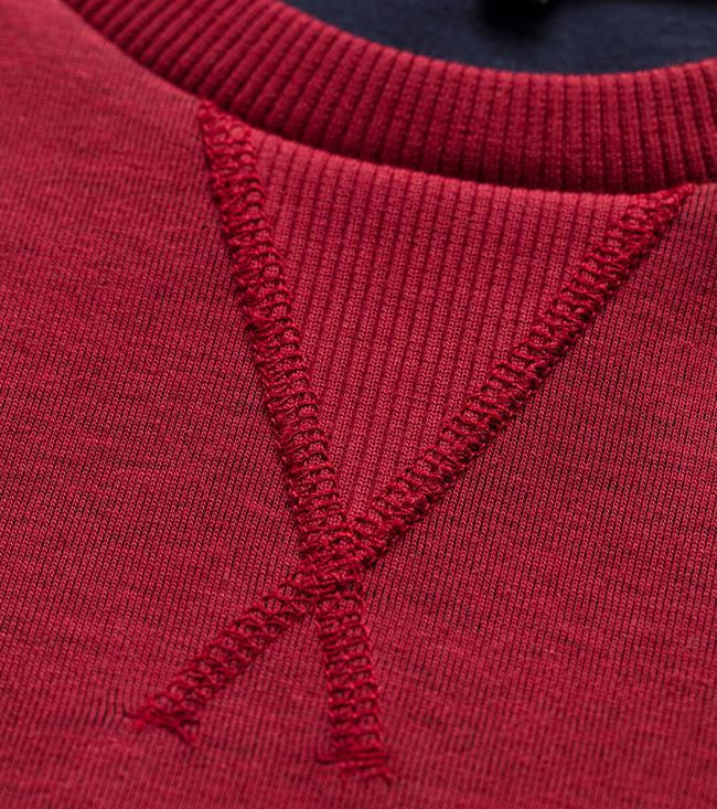 Bayan Bordo Villars Bisiklet Yaka Unisex Sweatshirt