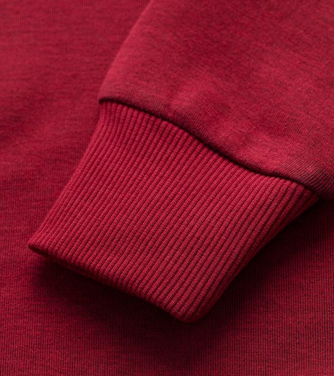 Bayan Bordo Villars Bisiklet Yaka Unisex Sweatshirt