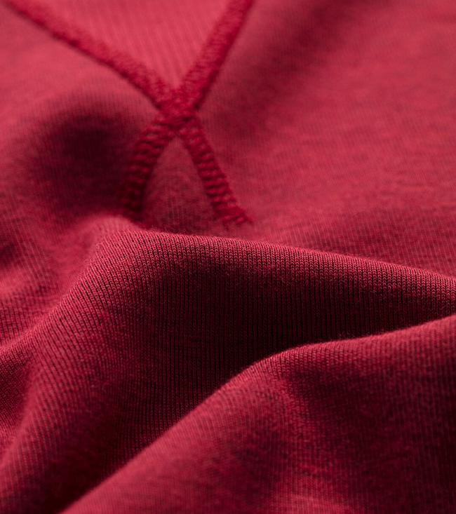 Bayan Bordo Villars Bisiklet Yaka Unisex Sweatshirt
