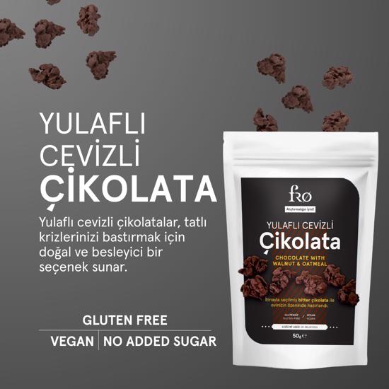 Erkek genel Yulaflı Cevizli Çikolata Vegan Glutensiz Şekersiz 