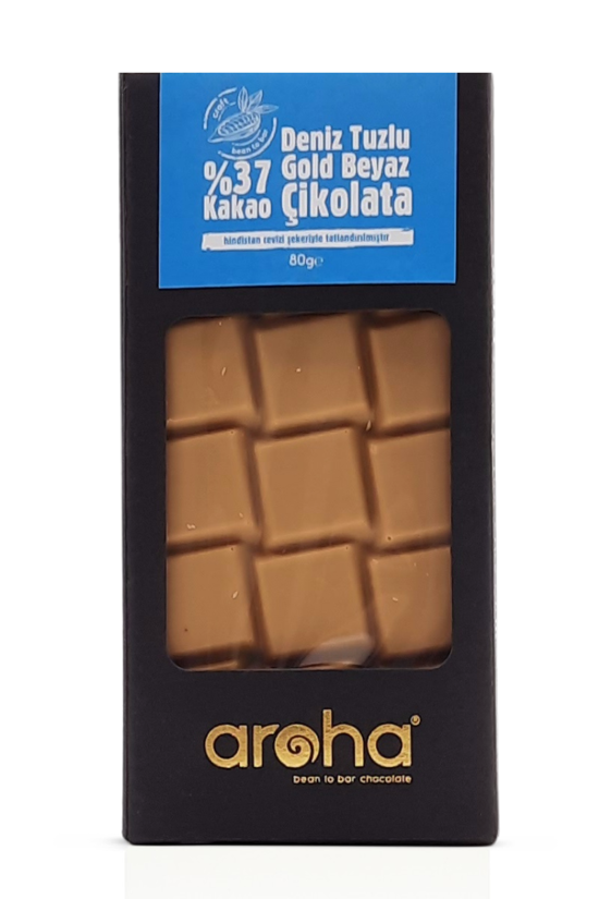 Erkek genel %37 Kakao, Deniztuzlu Karamel Çikolata. 80 Gr.