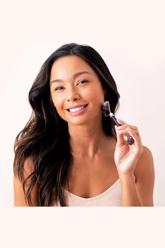 Erkek genel Ametist Facial Roller