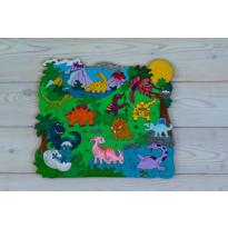  Ahşap Dinazor Puzzle Boyama 