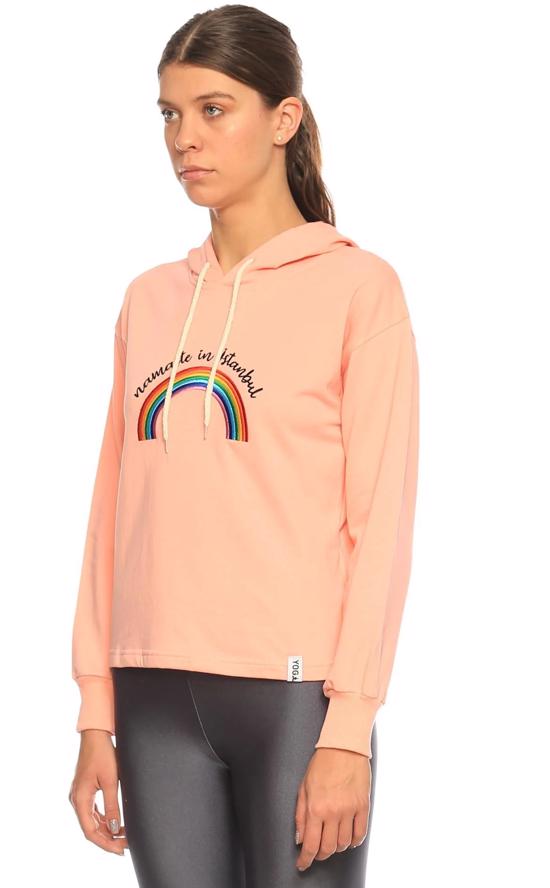 Erkek genel Namaste Sweatshirt Kapüşonlu Pembe Gökkuşağı-S