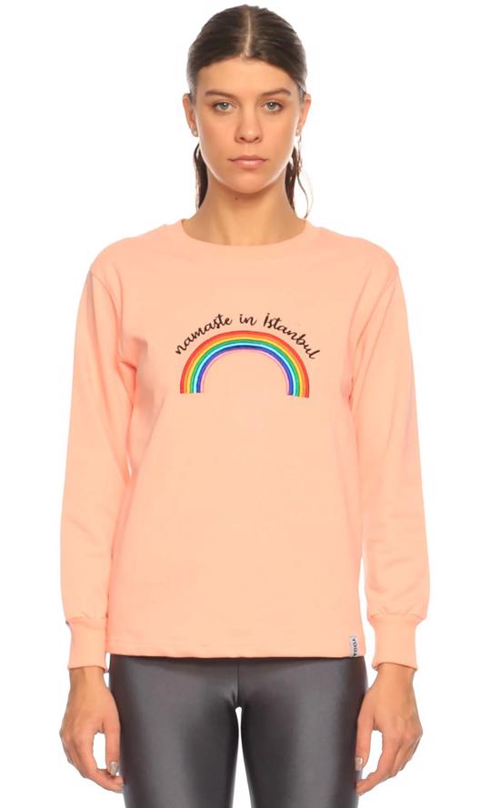 Erkek genel Namaste Sweatshirt Pembe Gökkuşağı- S