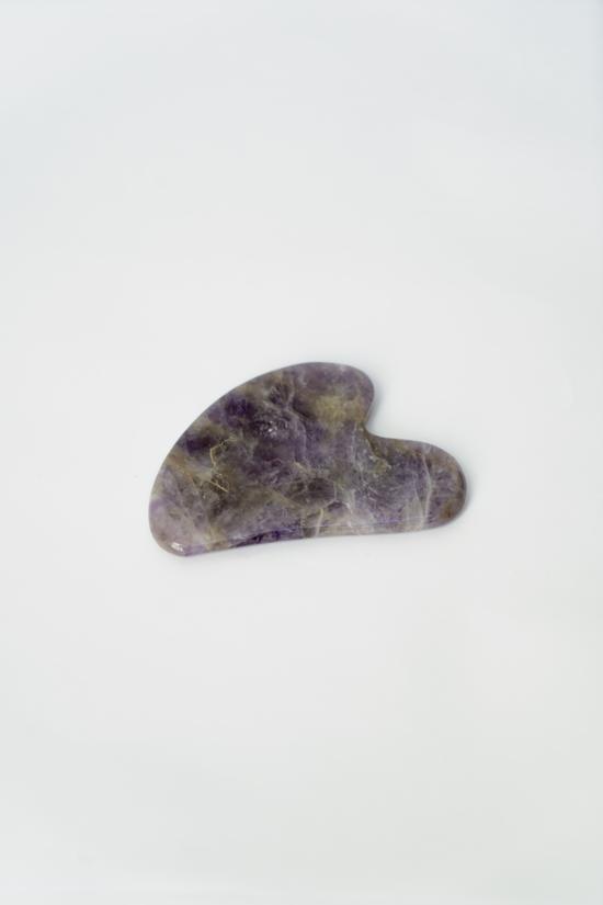 Erkek genel Ametist Gua Sha Taşı