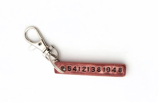 Erkek genel 54121381948 Şerit Anahtarlık -Kırmızı