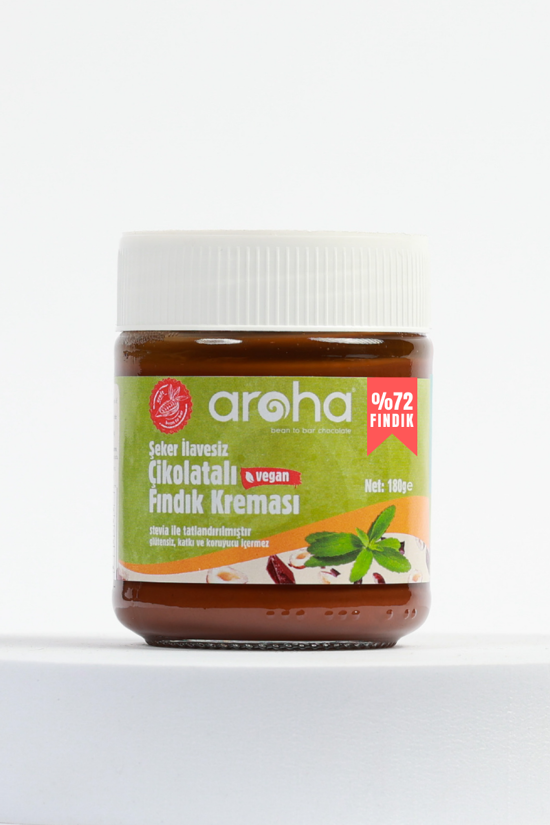 Erkek genel Şekersiz Çikolatalı Fındık Kreması- Stevialı 180gr