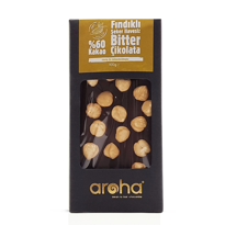  Stevialı %60 Bitter Çikolata Fındıklı 100gr 