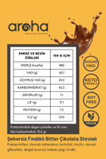 Erkek genel Stevialı %60 Bitter Çikolata Fındıklı 100gr