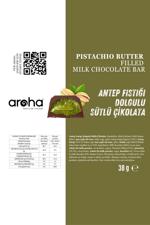 Erkek genel Antep Fıstığı Dolgulu Sütlü Çikolata Bar 35gr