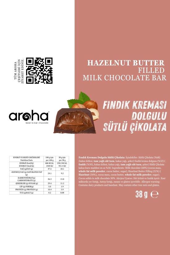 Erkek genel Fındık Kreması Dolgulu Sütlü Çikolata Bar 38gr