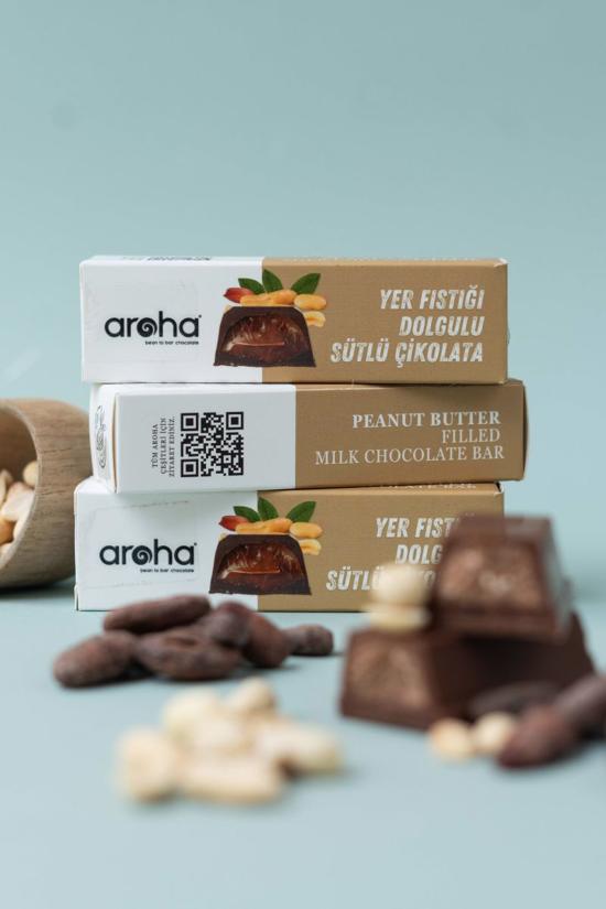Erkek genel Yer fıstığı Dolgulu Sütlü Çikolata Bar 38gr