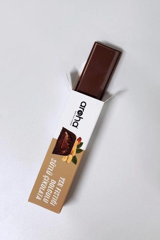 Erkek genel Yer fıstığı Dolgulu Sütlü Çikolata Bar 38gr