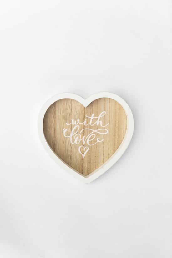 Men genel With Love Kalp Dekor