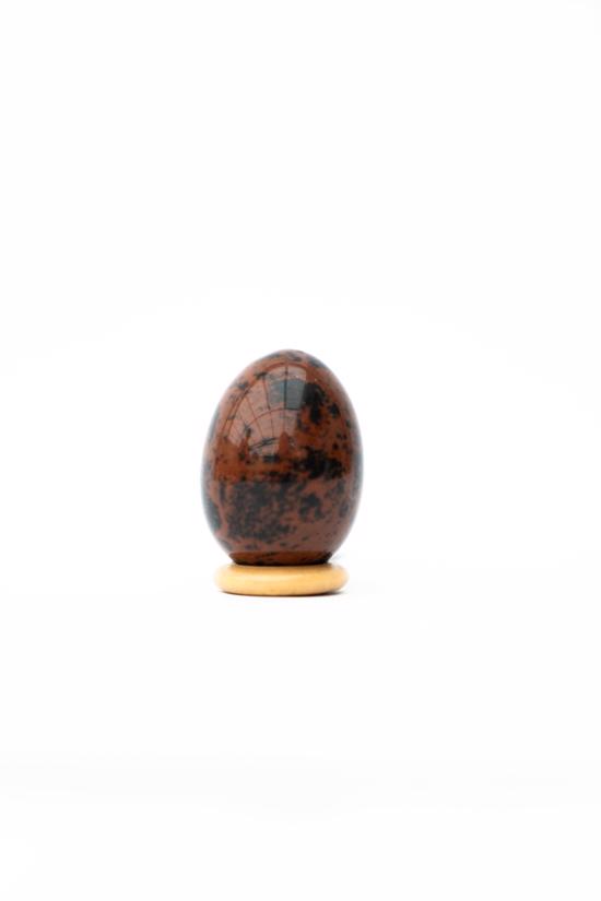 Erkek genel Taş Yumurta -Mahogani Obsidyen