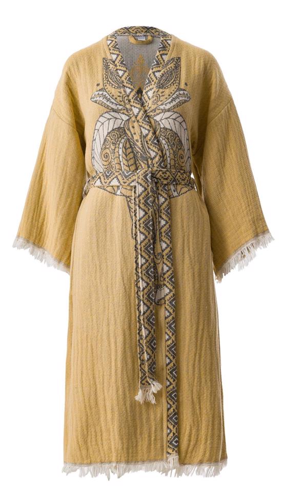 Erkek genel Sarı Dokuma Kimono