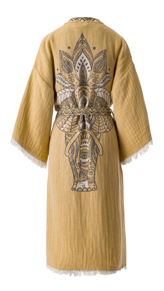 Erkek genel Sarı Dokuma Kimono